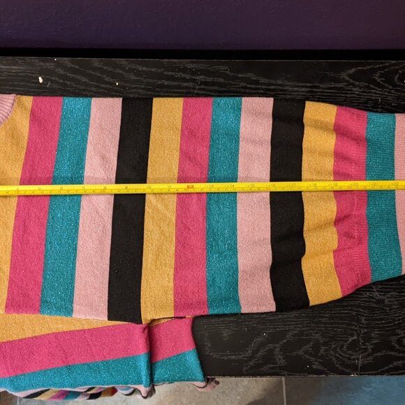 Sparkle Striped "Nine West" Sweater Size XL - Picture 6 of 11